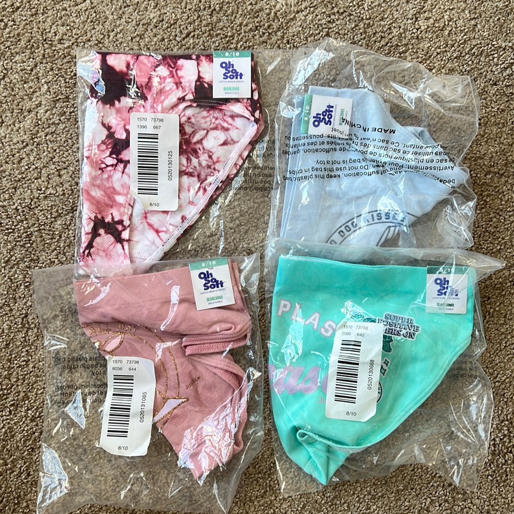 NEW justice girls bikini 8/10 underwear (4)